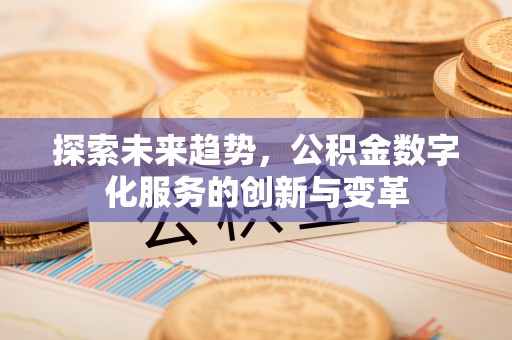 松江探索未来趋势，公积金数字化服务的创新与变革