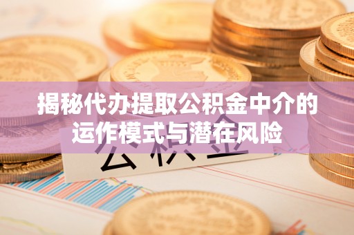 松江揭秘代办提取公积金中介的运作模式与潜在风险