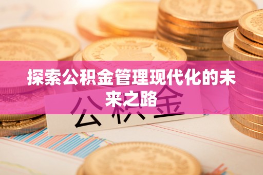 松江探索公积金管理现代化的未来之路