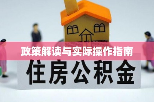 松江政策解读与实际操作指南