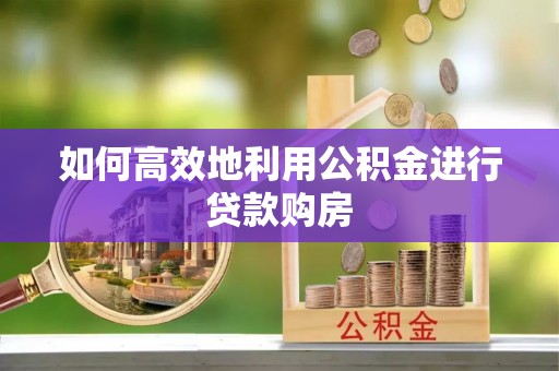 松江如何高效地利用公积金进行贷款购房